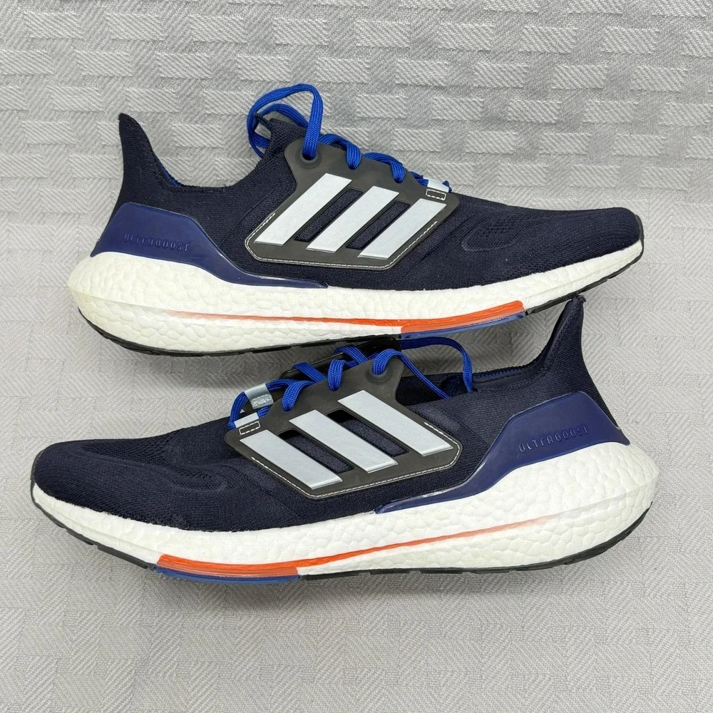 Adidas UltraBoost 22 Legend Ink Orange Shoes Mens Size 11.5 Blue Running GX6642‎